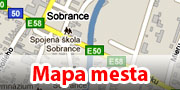 Sobrance - Mapa mesta